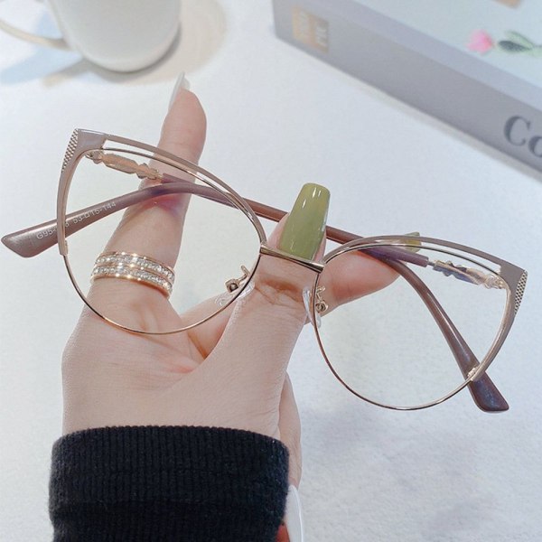 Anti-Blue Light Glasses Square Eyeglasses KAFFE Coffee