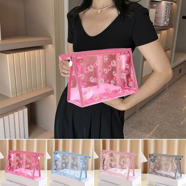Sminkepose vaskepose ROSA Pink