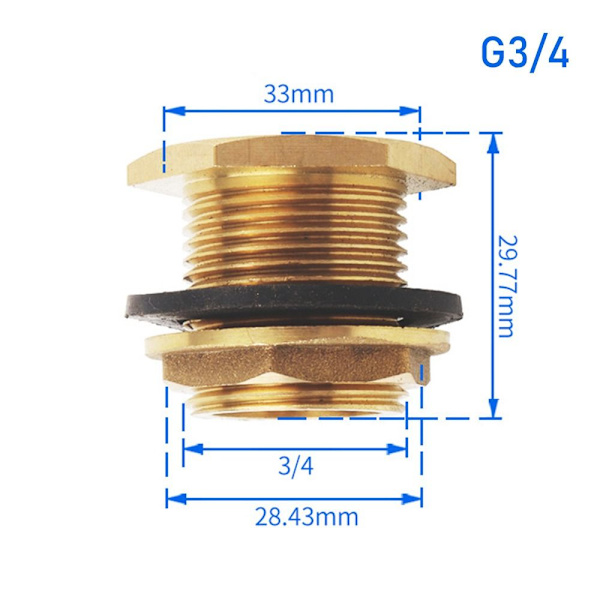 Rørsamling Slange Barb G3/4 G3/4 G3/4