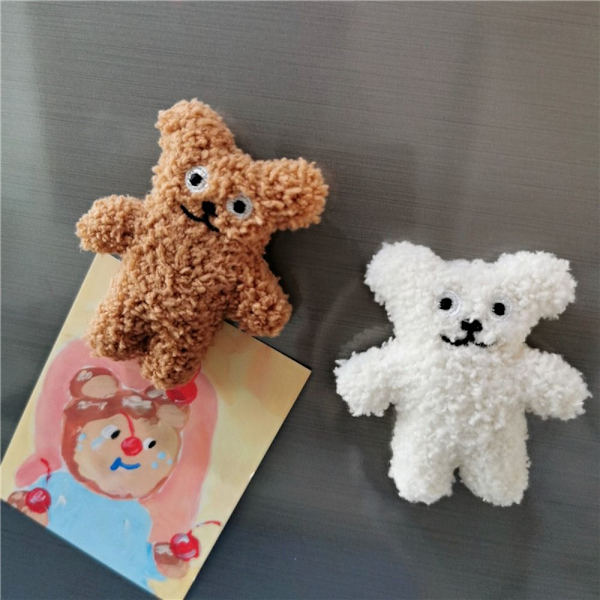 2 STK Bear Køleskab Sticker 3D Plys Decals 1 1 1