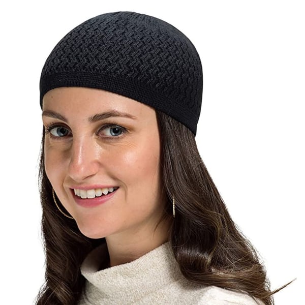 Muslim Cap Neulottu Hat Vaaleanharmaa LIGHT GREY