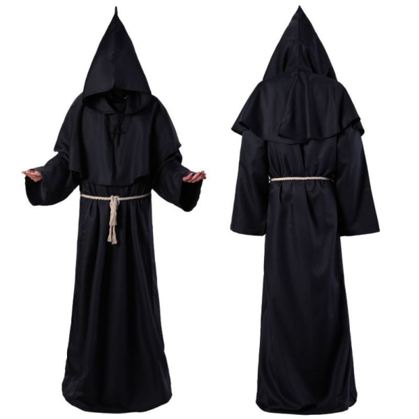 Monk Robes Halloween-kostymer SVART L black L