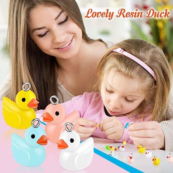 50 stk duck charms anheng duck form øredobber dingler