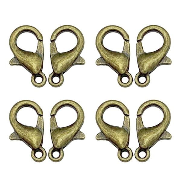 100stk Hummerspænder Armbånd Forbindelser Kroge ANTIK BRONZE Antique Bronze