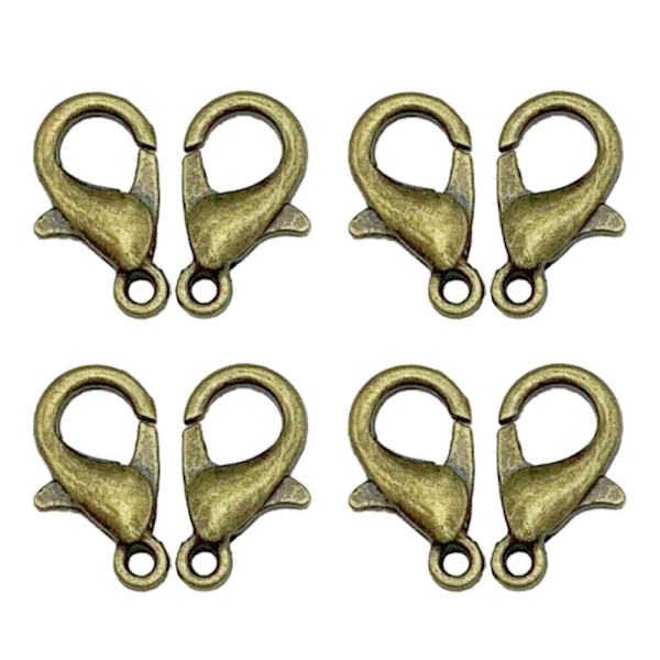 100stk Hummerspænder Armbånd Forbindelser Kroge ANTIK BRONZE Antique Bronze