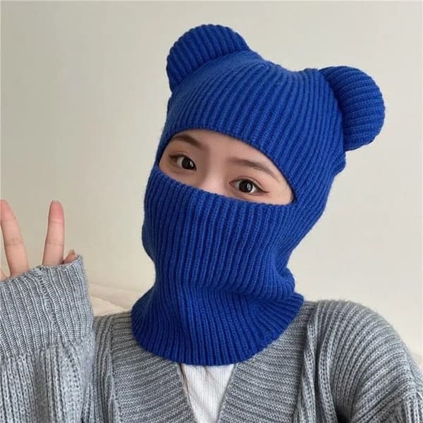 Skjerfsett Hette Balaclava for kvinner SVART black