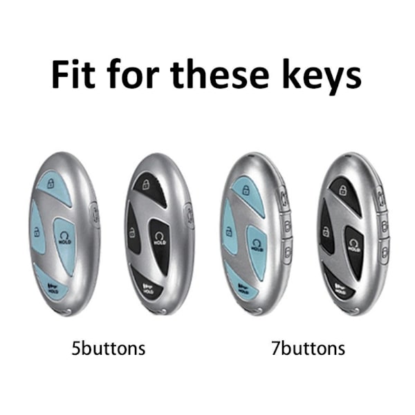 Bilnøglekasse Key Protect Cover Shell 7 KNAPPER BLÅ 7 KNAPPER 7 Buttons Blue