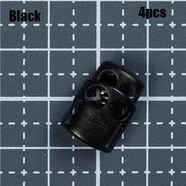 4 stk. Tactical Cord Lock Toggle Stopper SORT Black
