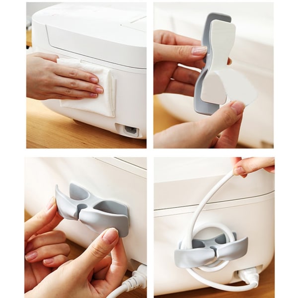 6stk Cord Organizer Cord Keeper Cord Wrapper Grey 6Pcs-6Pcs