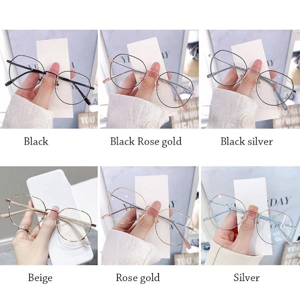 Anti-Blue Light Glasögon Överdimensionerade glasögon ROSE GULD ROSE GULD Rose gold