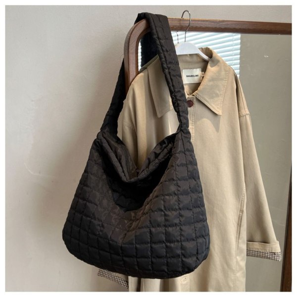 Skuldertaske Puffy Håndtaske KHAKI Khaki
