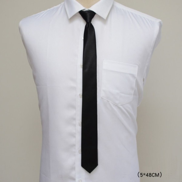 Uniform sort slips jakkesæt med lynlås Slips D D D