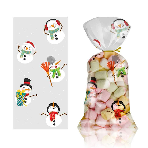 50 st julgodispåsar Xmasförpackningspåsar E E E
