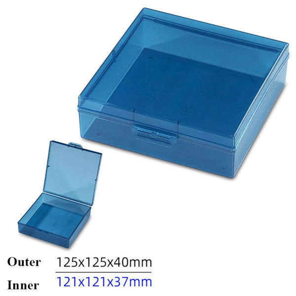 Förvaringslåda Smycken Pärlor Behållare BLÅ 125X125X40MM Blue 125x125x40mm