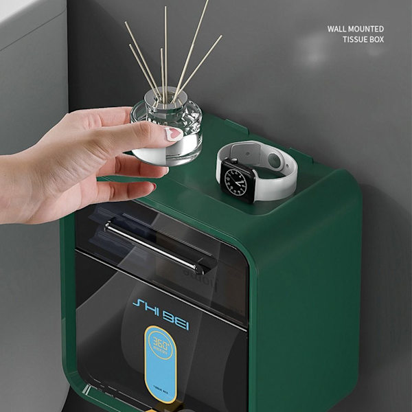 WC-paperiteline Säilytysteline VIHREÄ KAKSOISKERTOS KAKSIKERTOS Green Double Layer-Double Layer