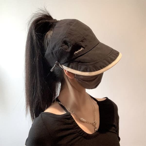 Sunblock Hat No Top Sun Hat HARMAA grey