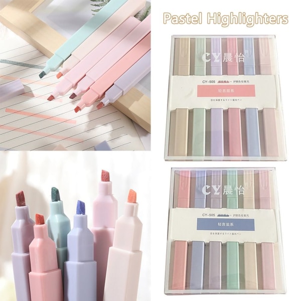 6 stk Pastel Highlighters Highlighters Penne 1 1