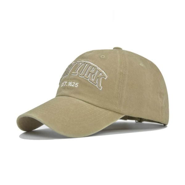 New York Embroidery Baseball Caps Distressed Faded Cap KHAKI khaki