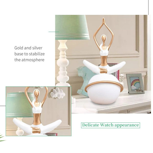 Yoga Figurine Yoga Pose Sculptures WHITE E E White E-E