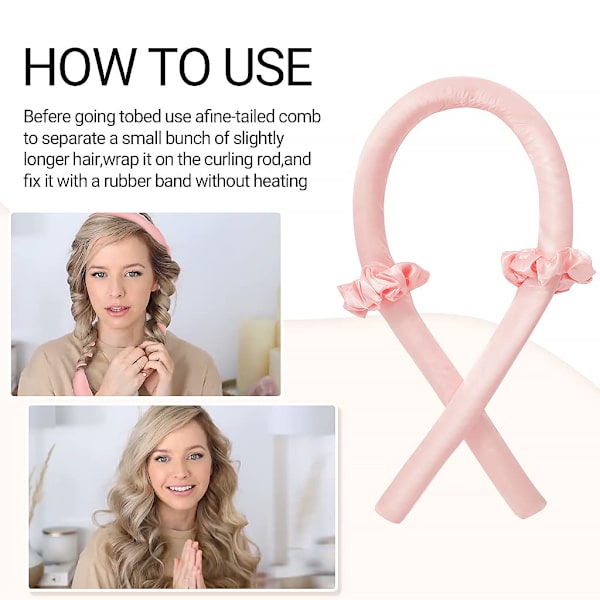 Heatless Curling Rod Pannband Lazy Curler Set 04 04