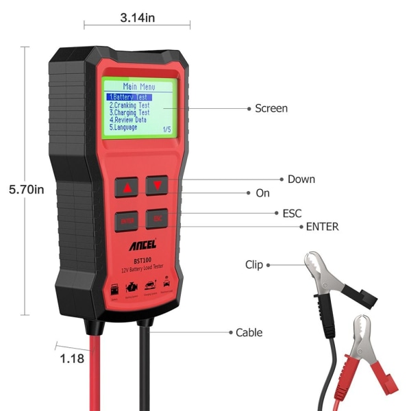 Auton akun testeri Auton lataustestin kennokuormitustesti 1pcs