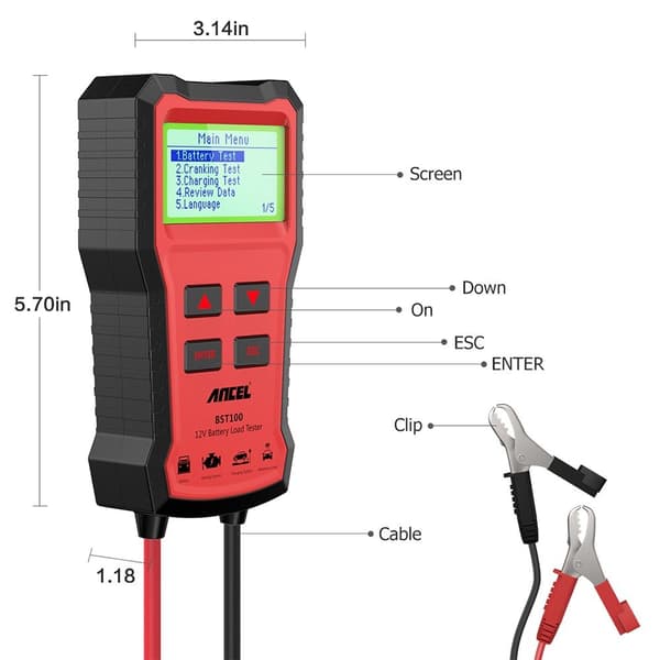Bilbatteritester Billadetest Cellebelastningstest 1pcs