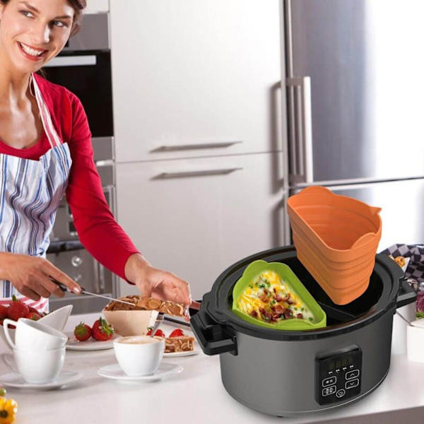 Slow Cooker Liner Slow Cooker Separator VIHREÄ JA ORANSSI green&orange