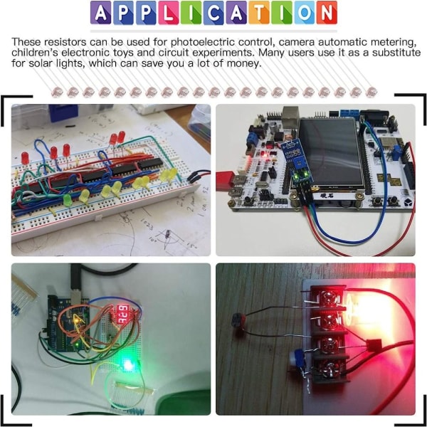 210stk Fotoresistor Foto Lyssensitiv Resistor Light