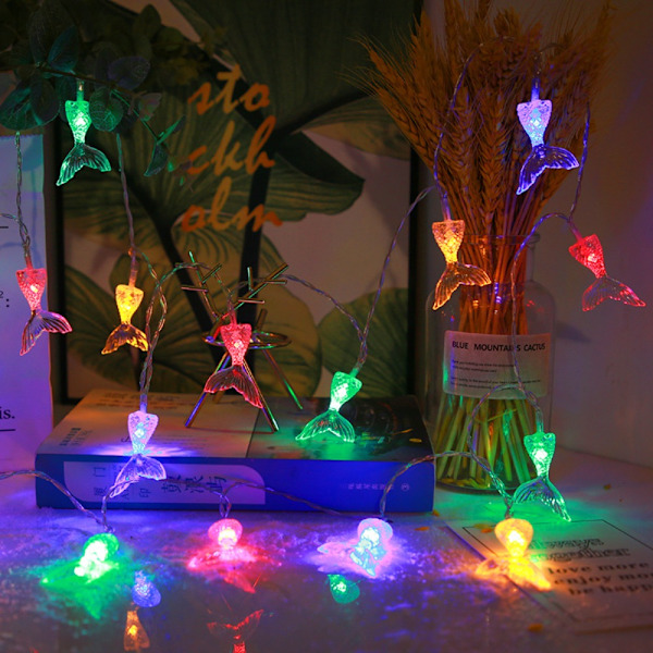 Havfrue Halelampe String Led Lys FARVE FARVE colour