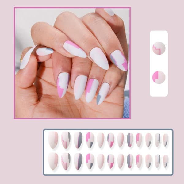 False Nails Long Almond 1 1 1