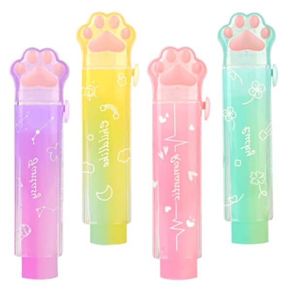4 st Infällbara suddgummi Suddgummi Push Erasers
