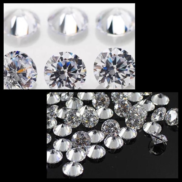 Ekte Moissanite Diamant Mossanite Løs stein 1,9MMD 1,9MMD 1.9mmD