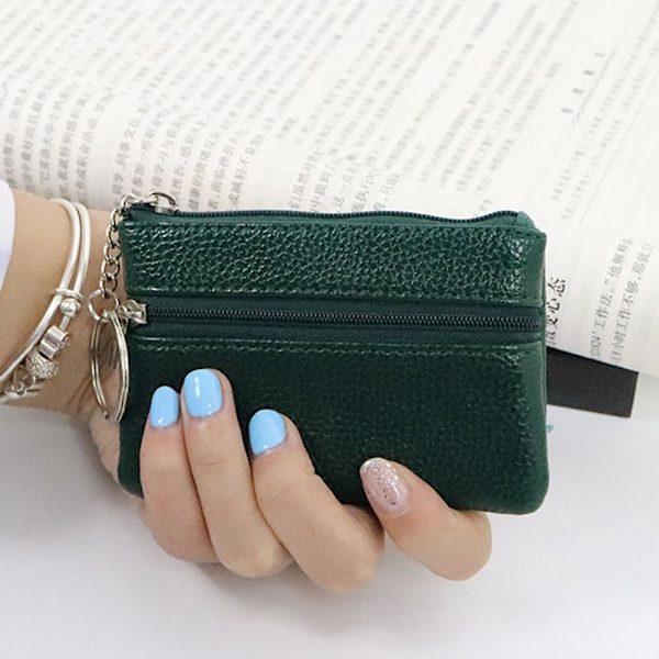 2kpl Mini Short Wallet PU-nahkainen PUNAINEN red