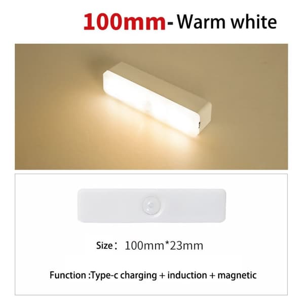 Nattlys Bevegelsessensor Lys HVIT 20CM White 20CM