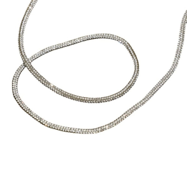 2 Yards Rhinestones Rund Cord Drawstring DIY skolisser 2 Yards