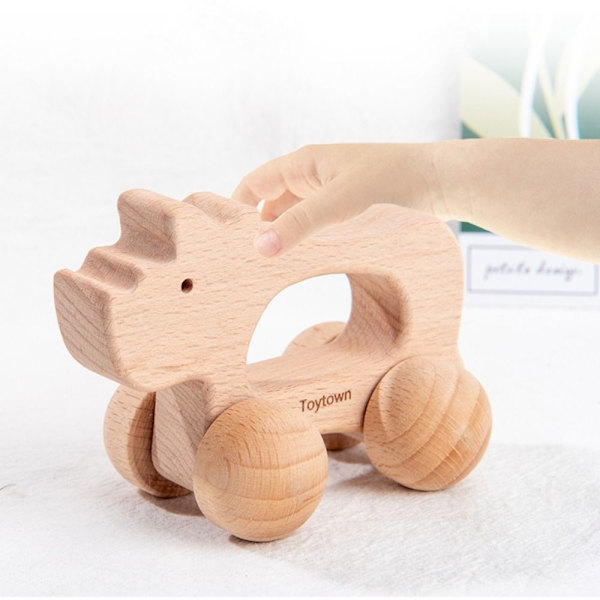 Bil Montessori leketøy trebil 1 1 1