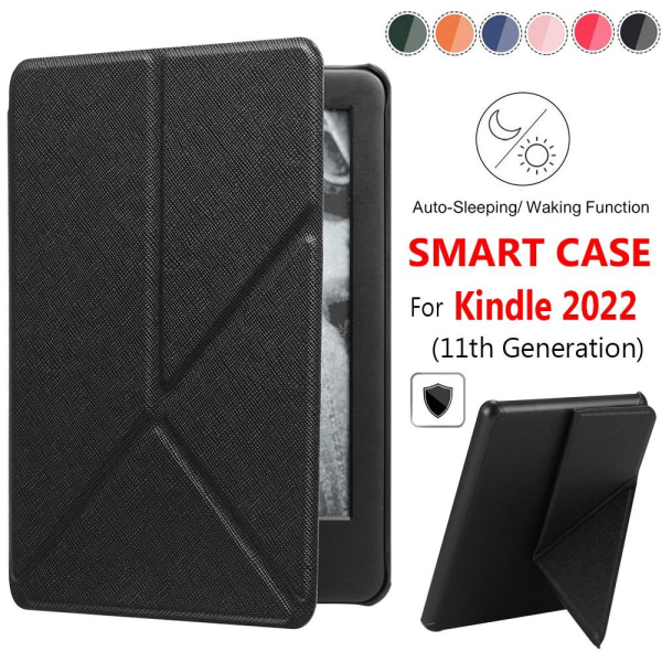 För helt nya Kindle 11:e generationens 2022 Smart Cover Black