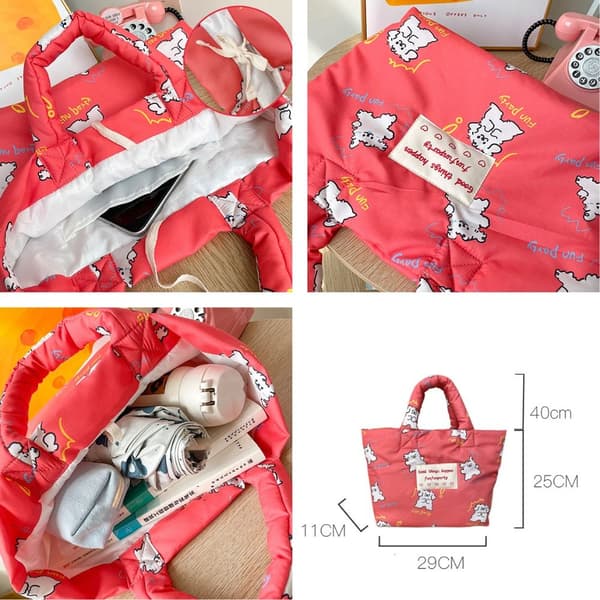Bomullsfylt skulderveske tote bag 2 2 2