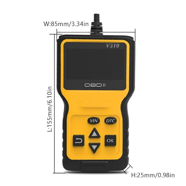 V310 OBD2-skannerin moottorin vian diagnostiikkatyökalu Autokoodinlukija 1pcs