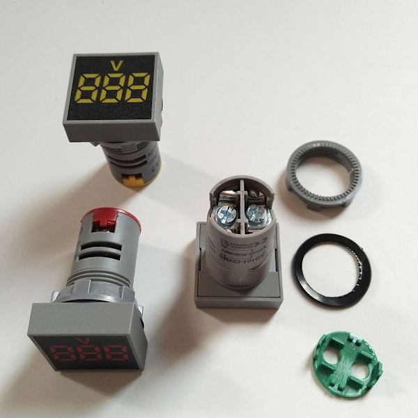 Digitaalinen Voltmeter Volt Voltage Tester Meter PUNAINEN Red