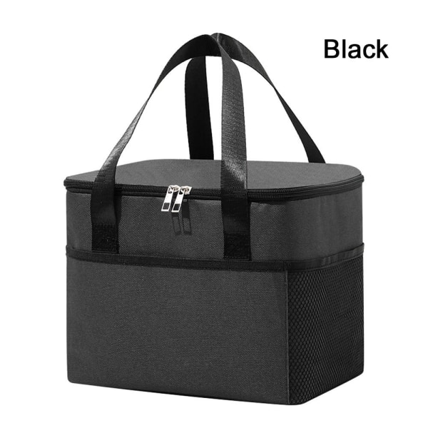 8L Isolerad Thermal Bag Kylväska Lunchväska SVART black