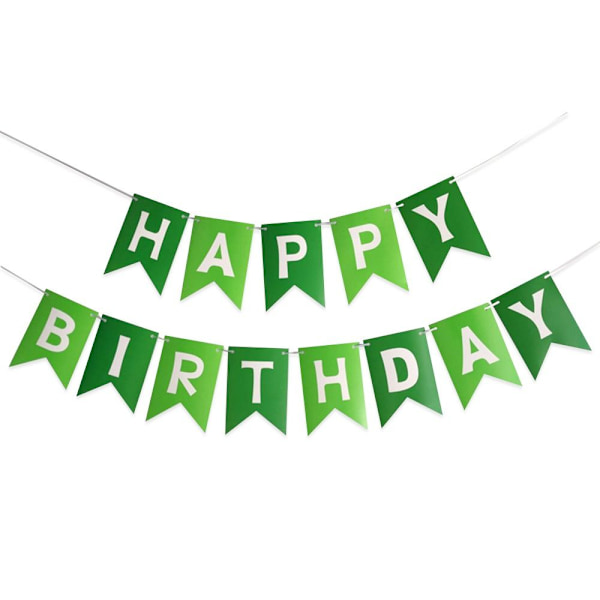 Bunting Banner Grattis på födelsedagen GRÖN green