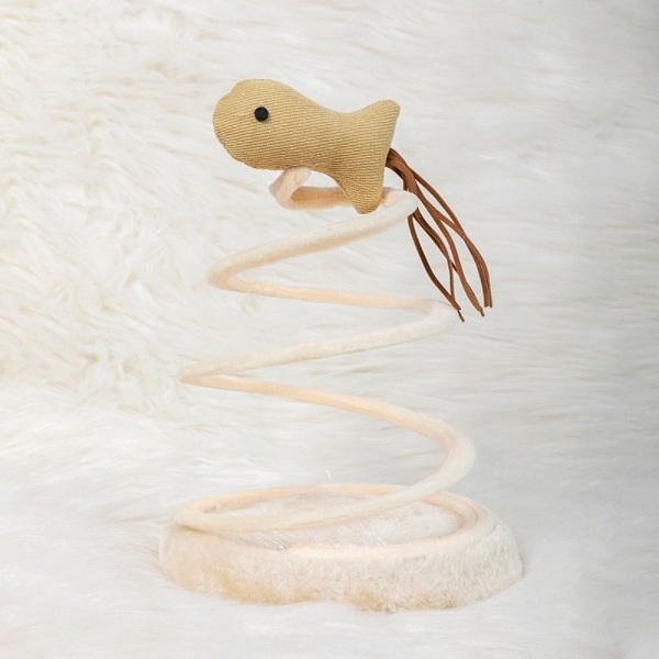 Cat Toy Spring Plate Spiral Tease Cat Toy FISK FISK Fish