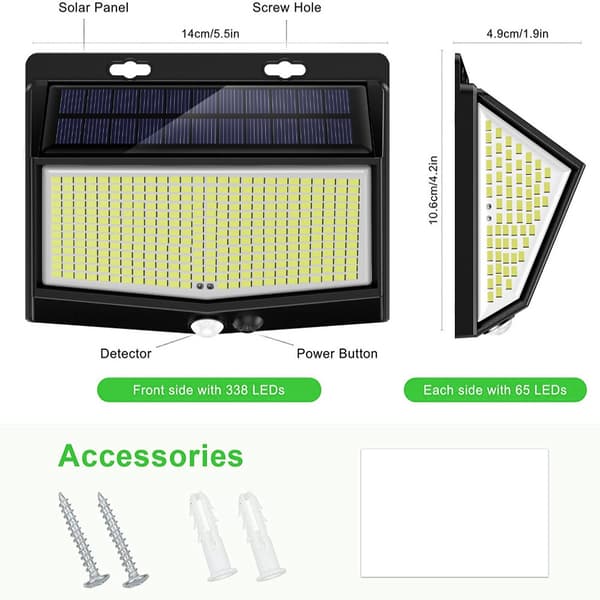468 LED aurinkoseinävalaisimet aurinkolamppu