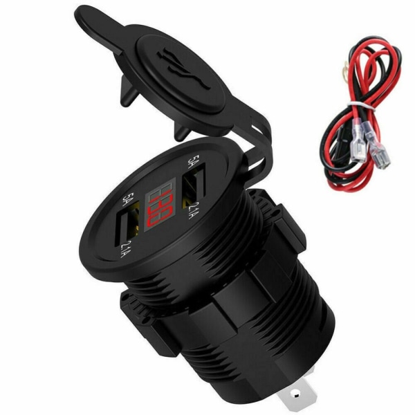 Billader 2-veis dobbel adapter BLÅ blue