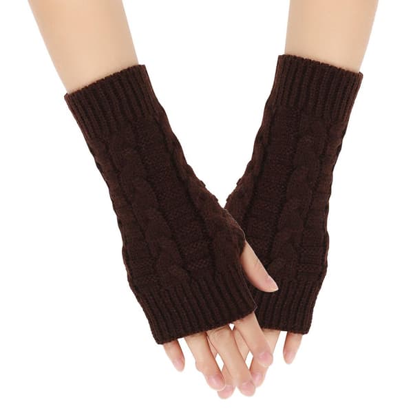 Håndleds Arm Vanter Fingerløse Damehandsker CAMEL CAMEL Camel