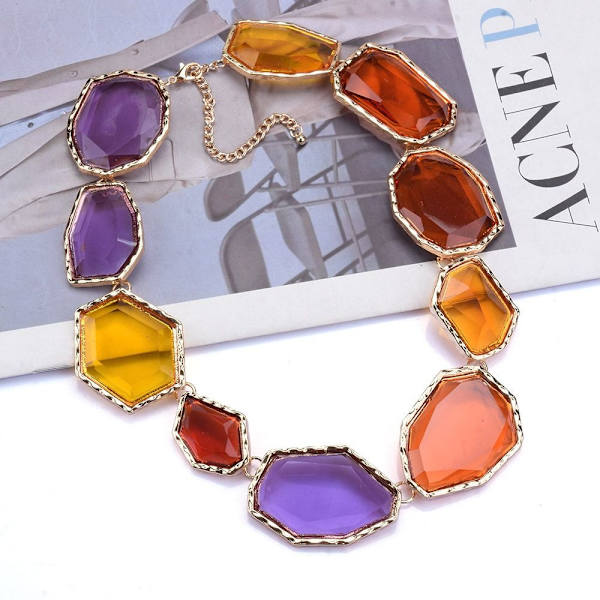 Geometrisk halskjede Choker MULTICOLOR B B Multicolor B-B