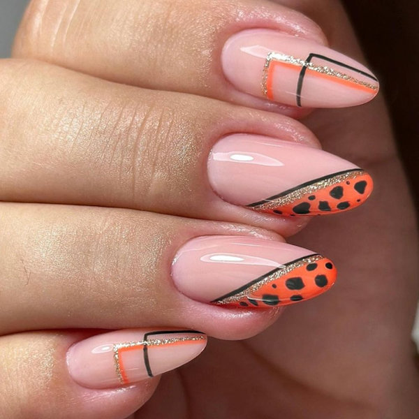 24stk False Nails Long Mandel W632 W632 W632
