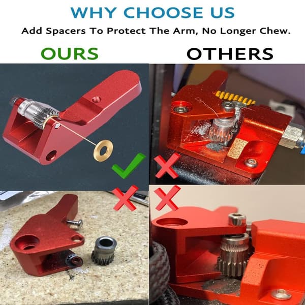 Dual Gear Extruder 3D Printer Extruders Double Gear mk8 extruder