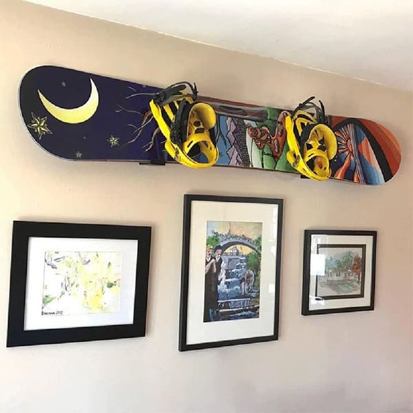 2 par Snowboard Wall Mount Skateboard Display Rack 2 2 2